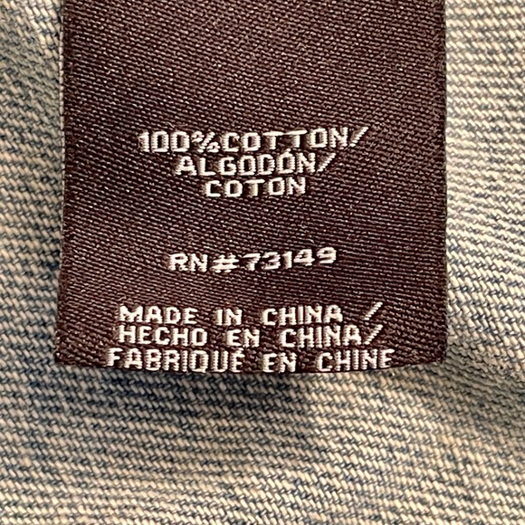 Boom Boom Jeans Denim Jacket Sz Med. 5-Button Front 2 Pockets S1151-400 - Picture 11 of 12